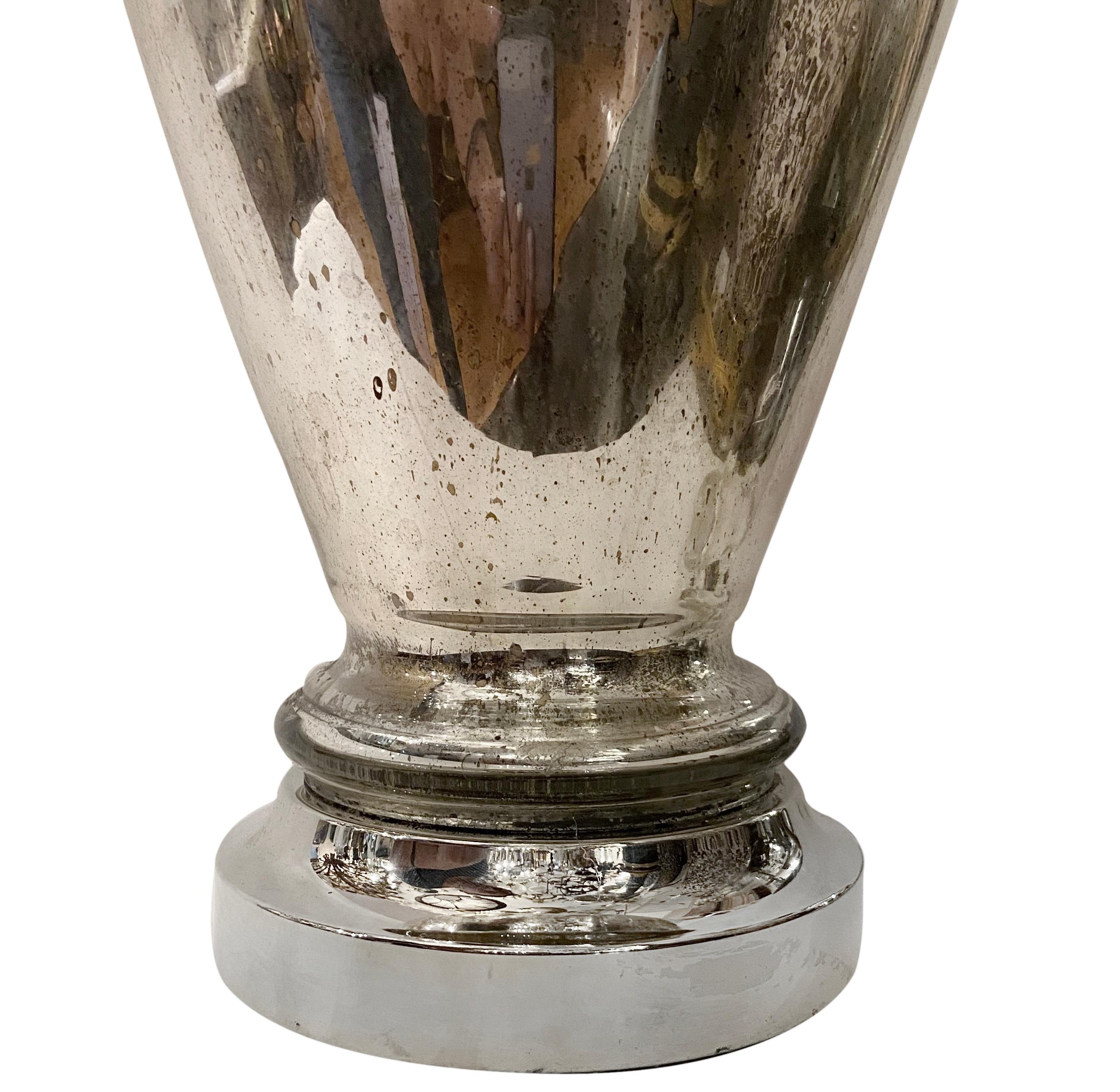 French Mercury Glass Table Lamp For Sale 2