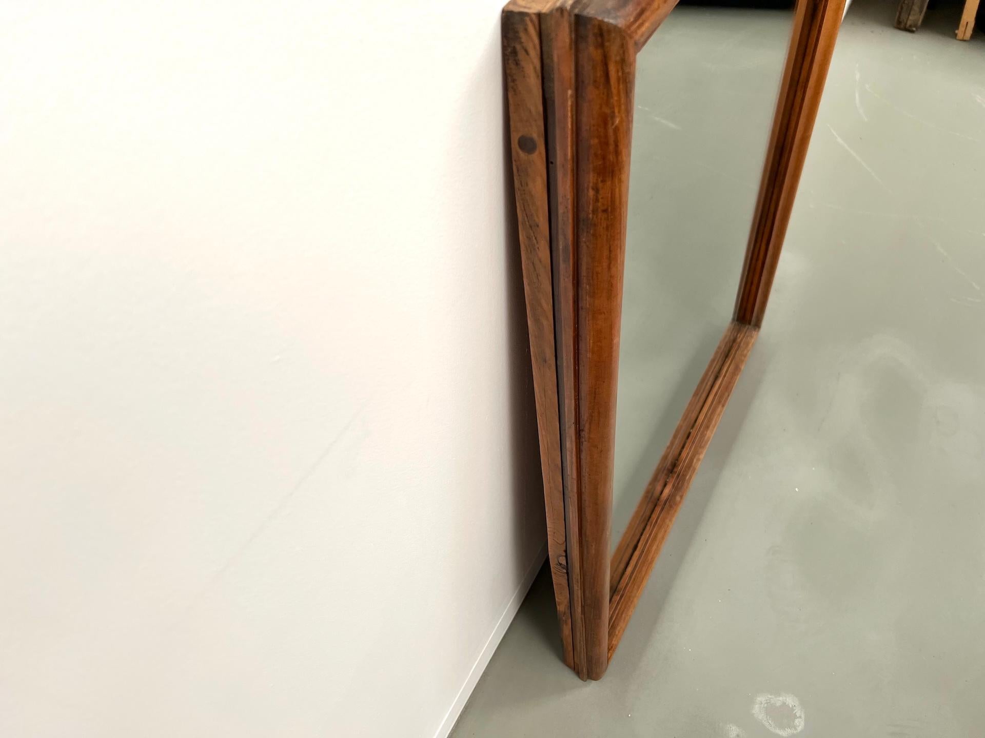 French mercury mirror in walnut, circa 1900 For Sale 2