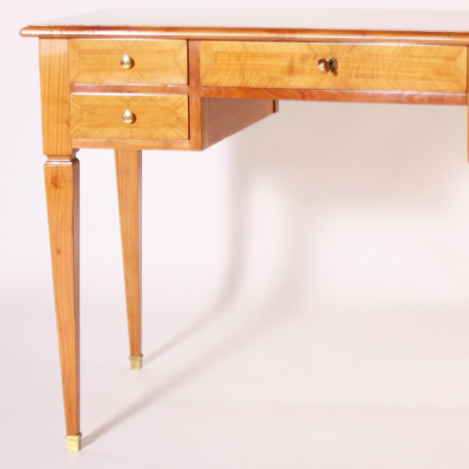 Wood French Merisier Curved Desk, circa 1950