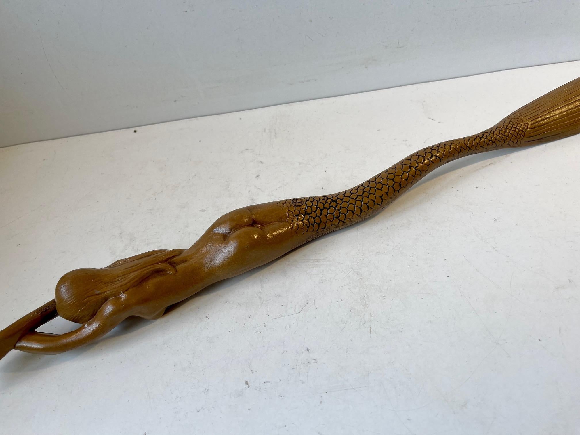 Mid-20th Century French Mermaid Shoe Horn in Galalith, 1950s