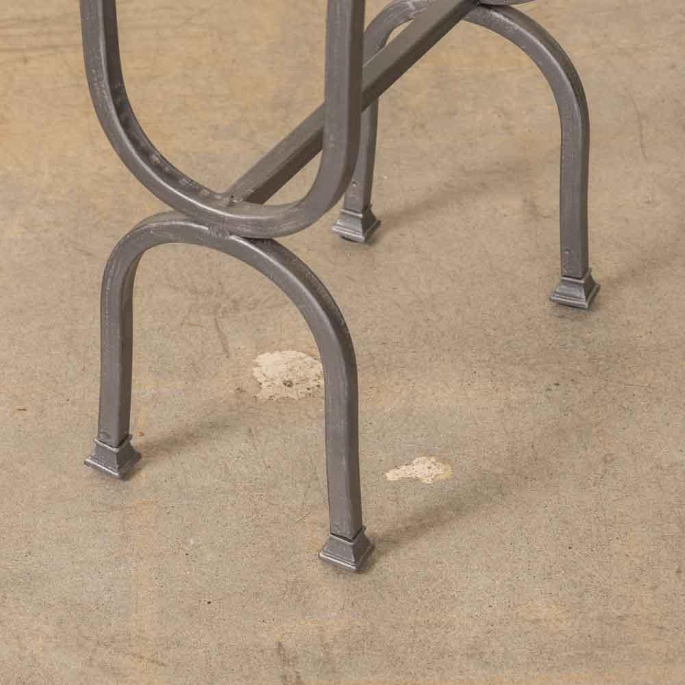 Lot de 3 tables françaises en métal et miroir en vente 9