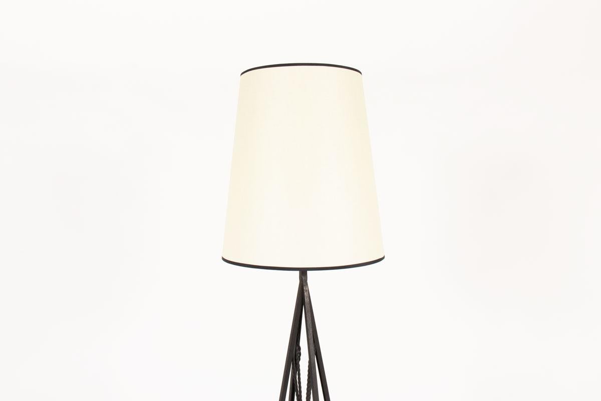 Mid-Century Modern French Metal and Paper Floor Lamp Paris, 1950