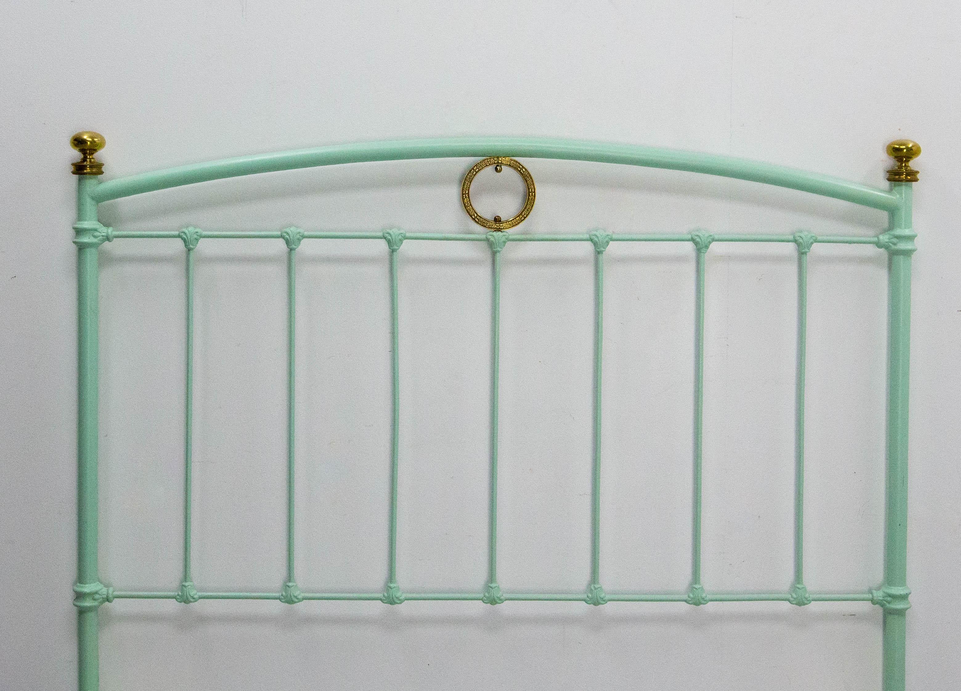 French Metal & Brass Bed Full Size or Double Bed, circa 1900 For Sale 5