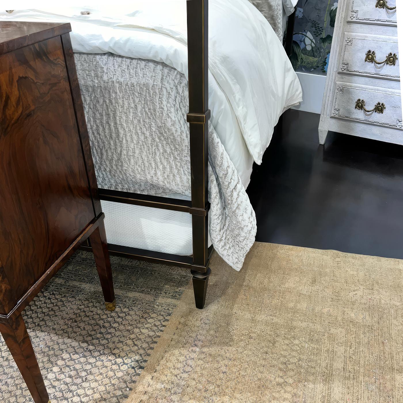 Vietnamese French Metal Canopy Bed, King For Sale