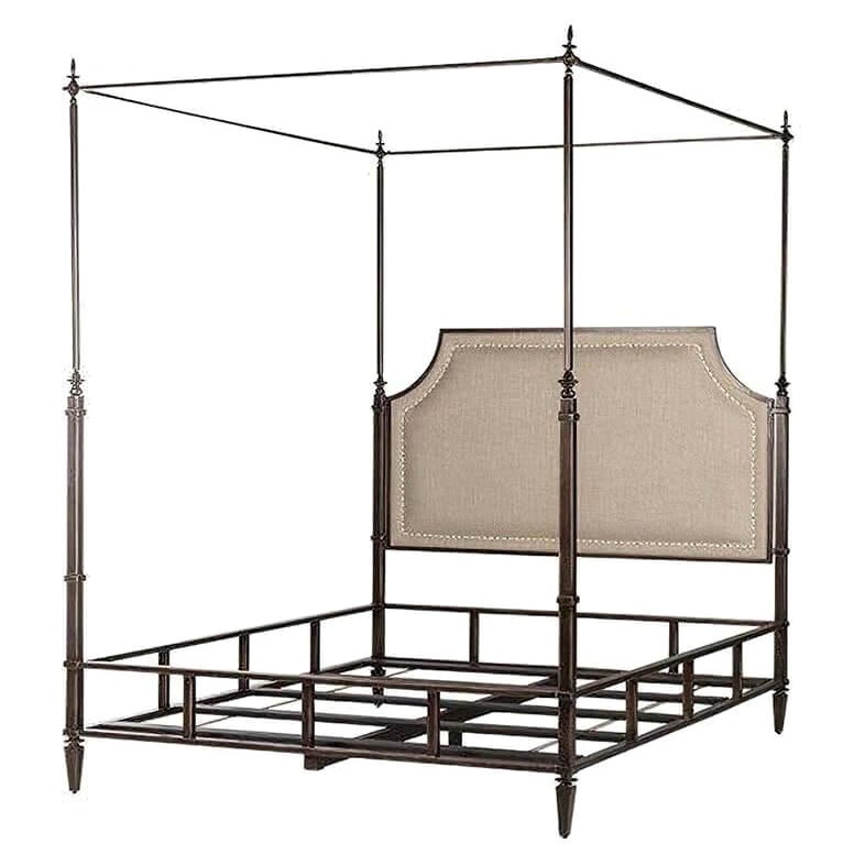 Letto a baldacchino francese in metallo, King