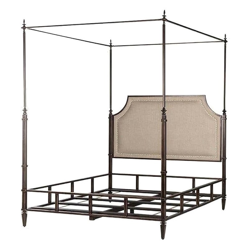 Letto a baldacchino francese in metallo, Queen in vendita