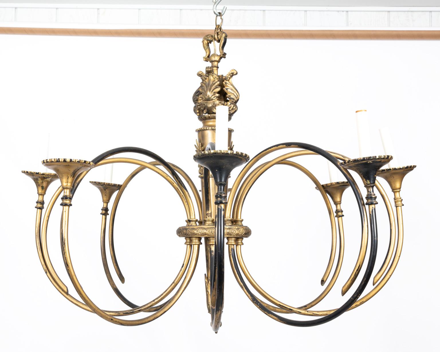 French Metal Chandelier For Sale 2