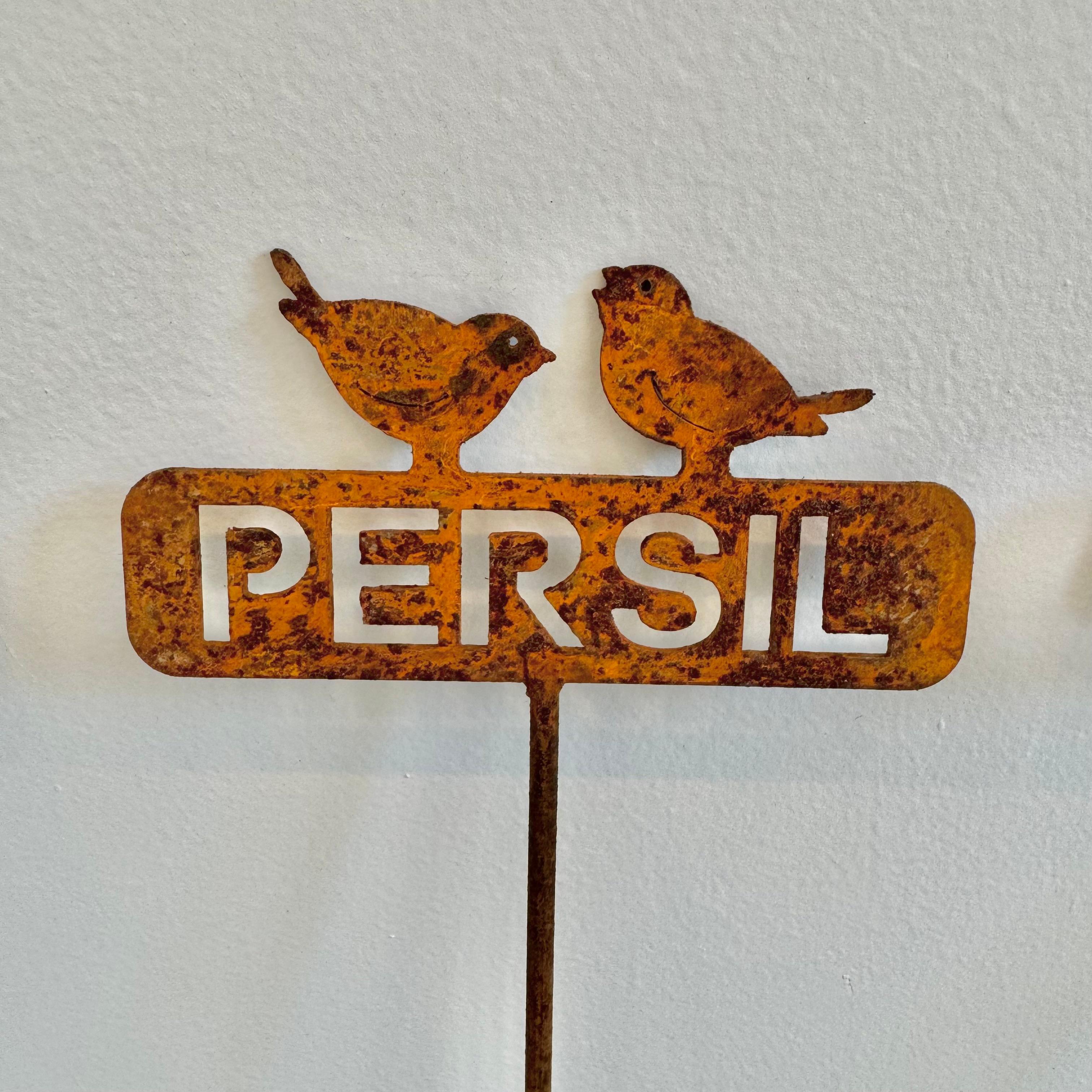 French Metal Garden Herb Markers, 1950s France In Good Condition For Sale In Los Angeles, CA