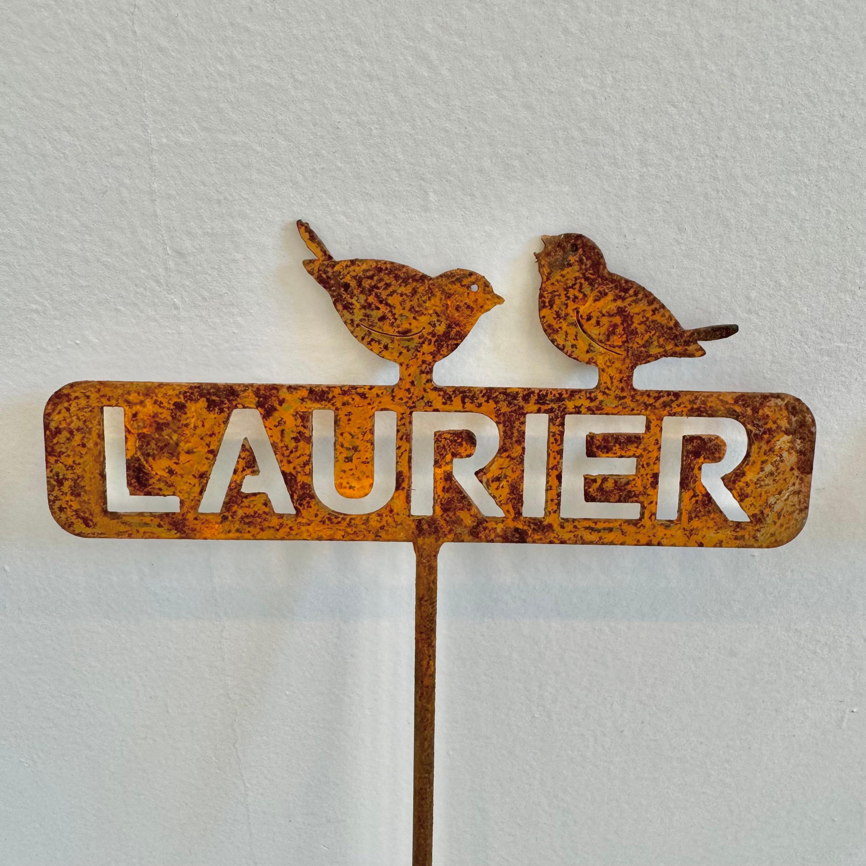 Mid-20th Century French Metal Garden Herb Markers, 1950s France For Sale