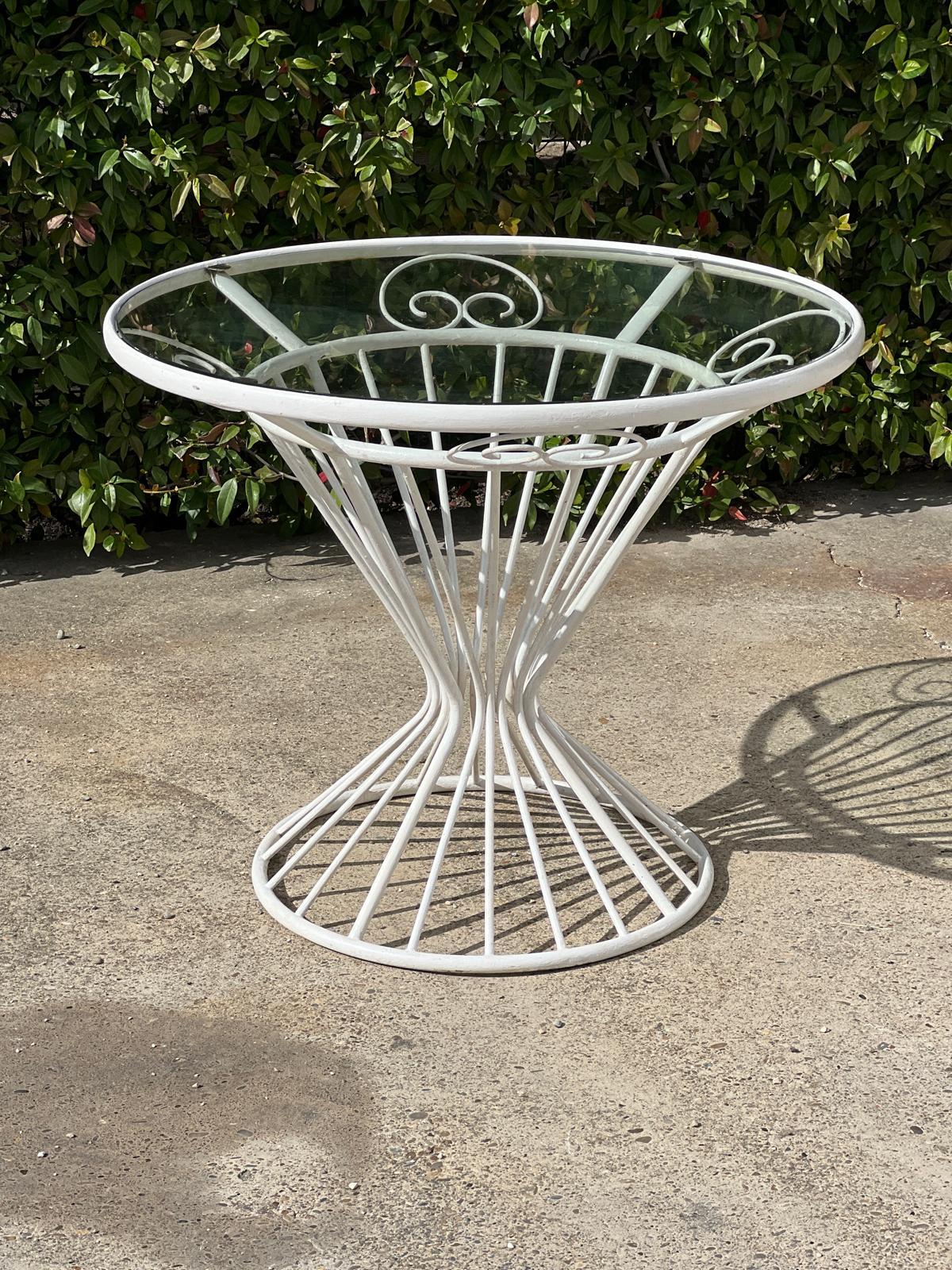 Français Ensemble de jardin français en métal, 1950