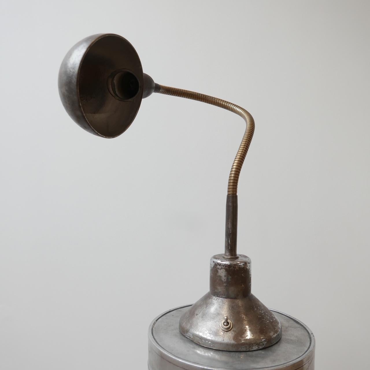 Mid-20th Century French Metal Industrial Adjustable Task Table Lamp