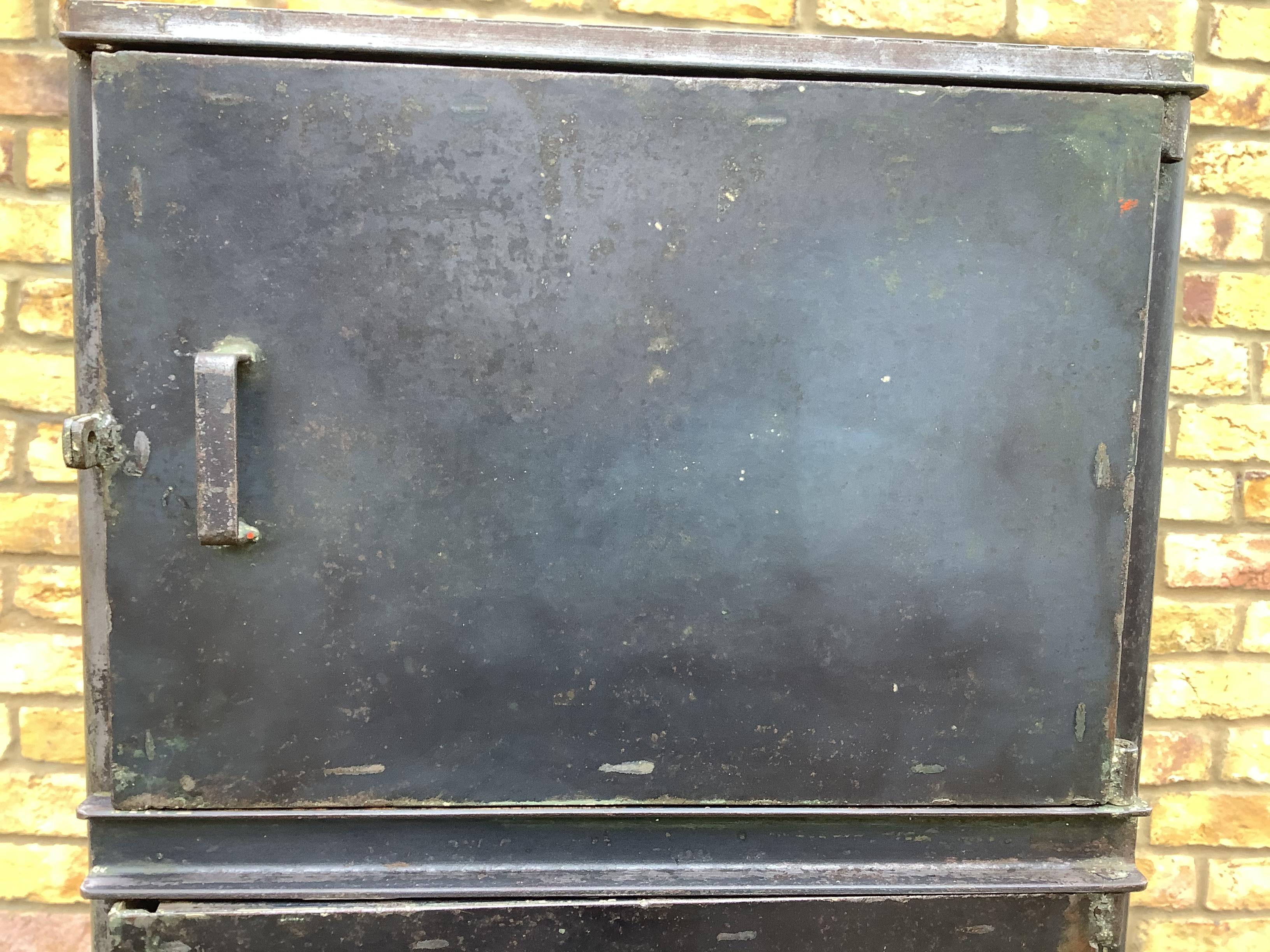 20th Century French Metal Industrial Lockers/Vintage Industrial Metal Storage