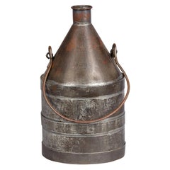 Antique French Metal Oil Can, Early 1900s