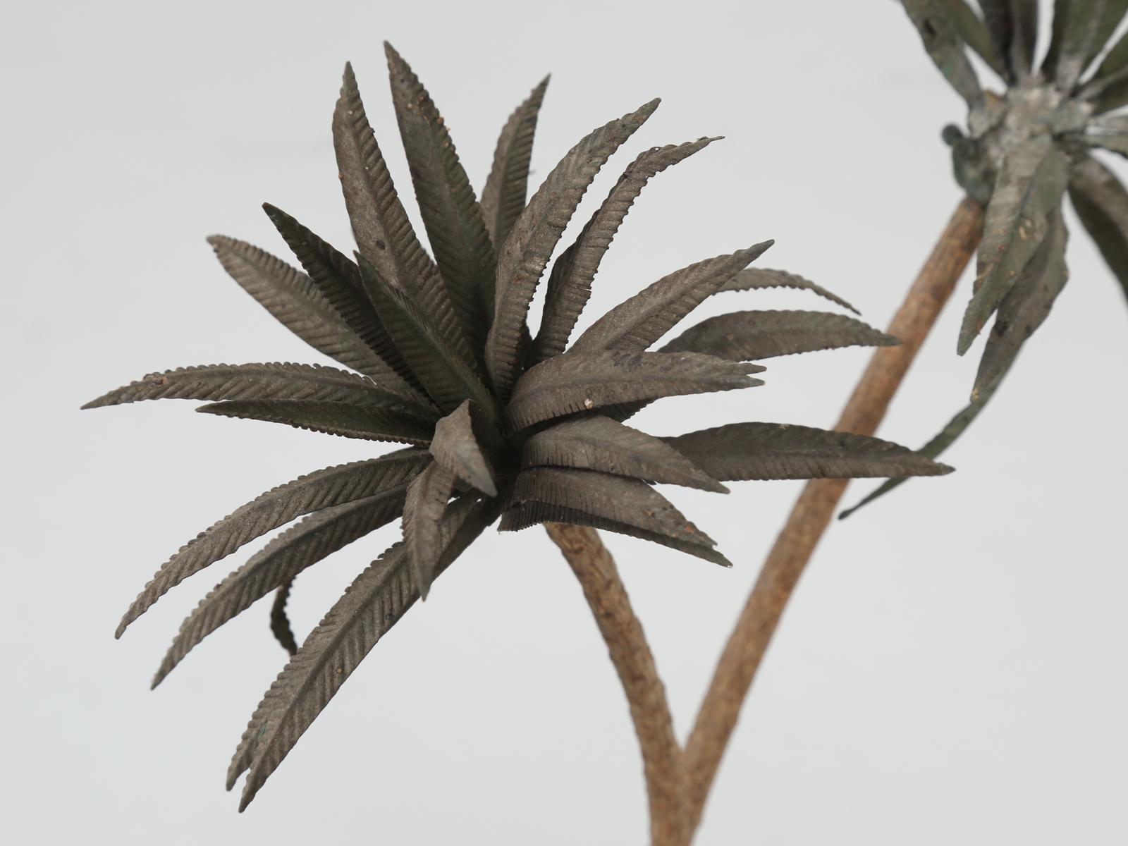 Mid-20th Century French Metal Palm Trees in Clay Pots