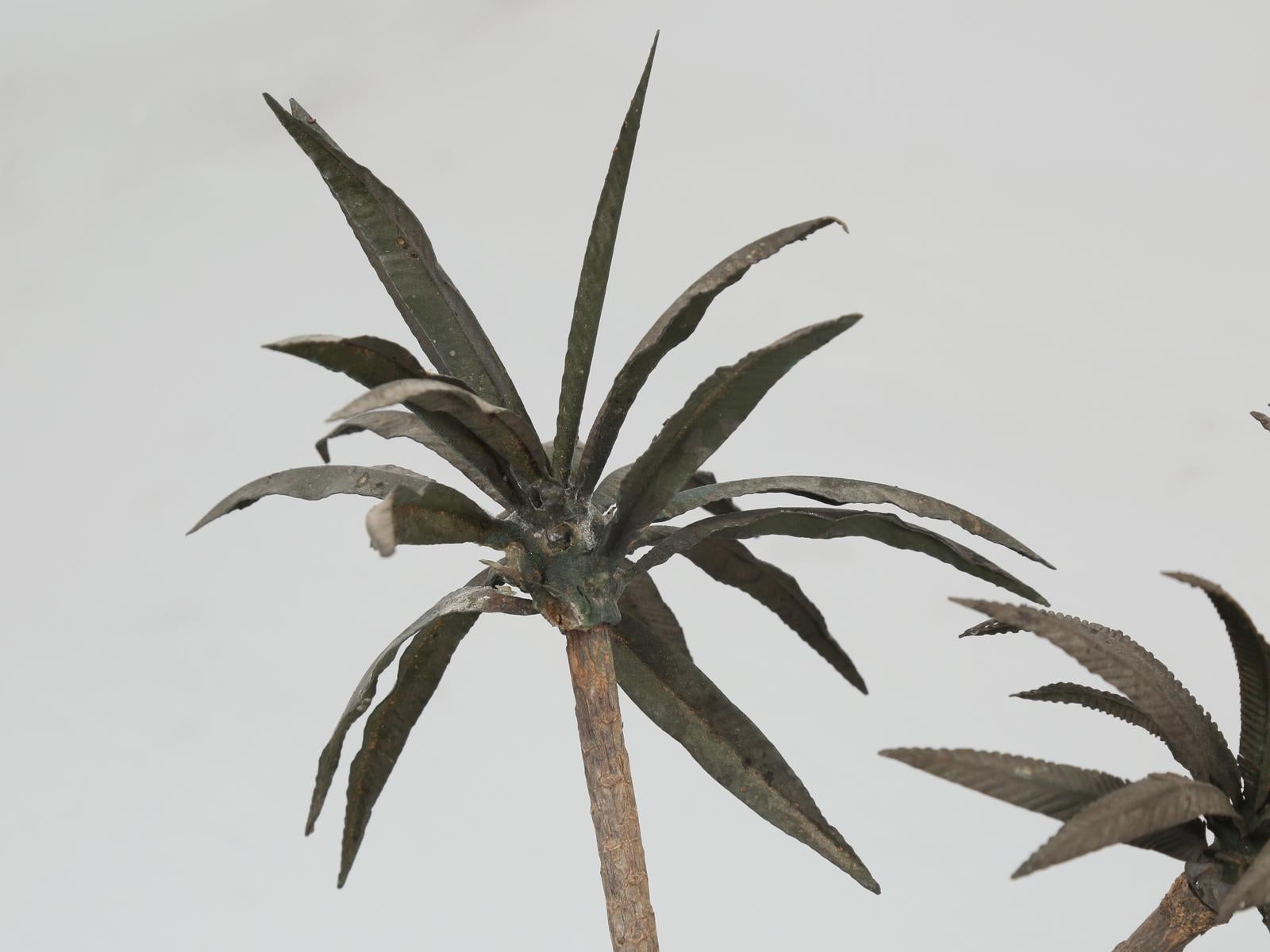 French Metal Palm Trees in Clay Pots 1