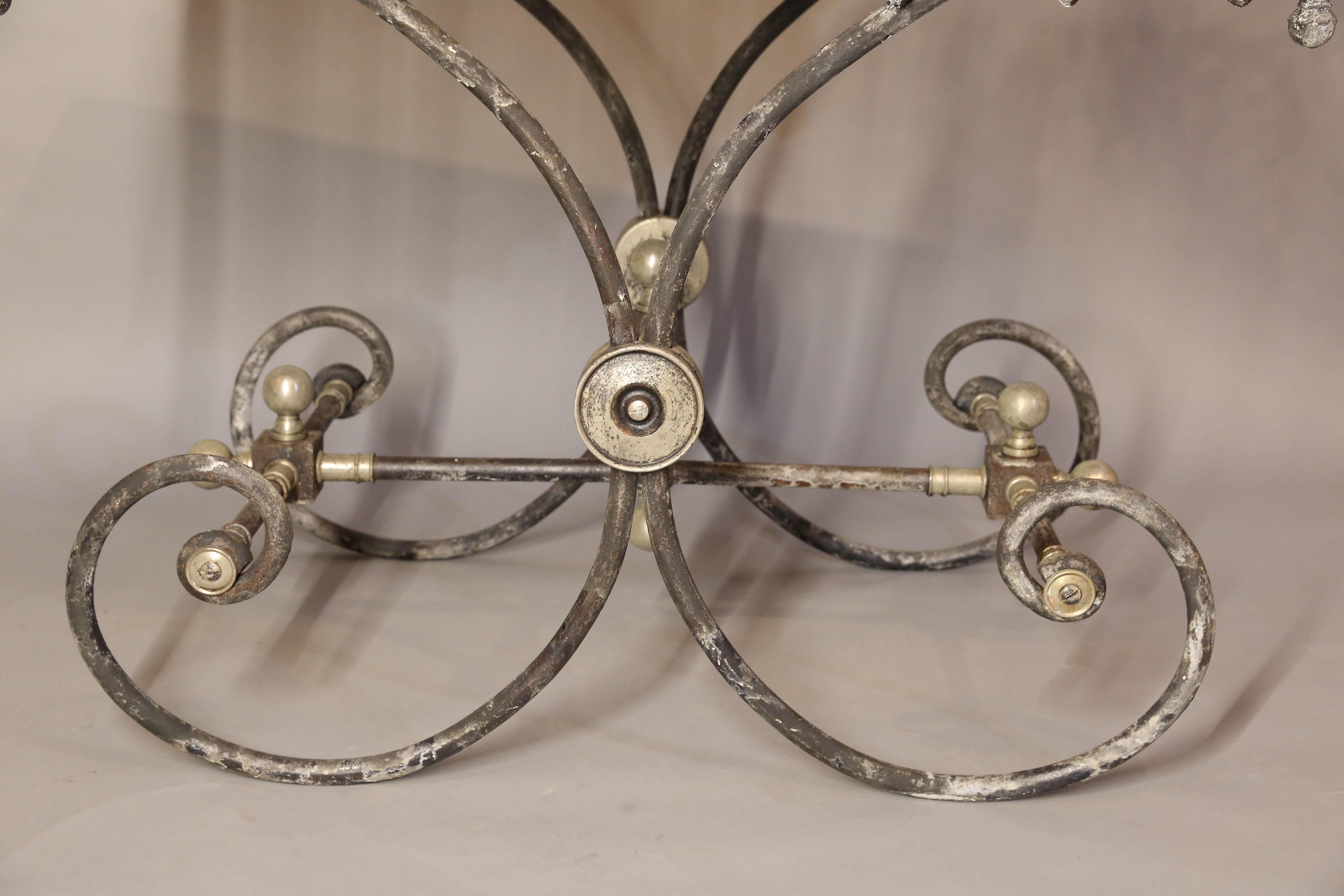 french pastry table with marble top