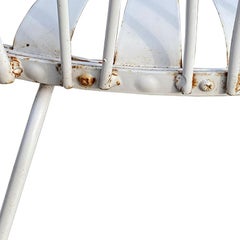 French Metal Patio Sunburst or Pinwheel Springer Garden Chair by Francois Carre