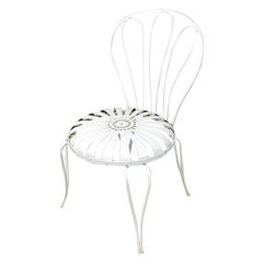 Chaise de jardin Springer en métal français pour patio:: de type Sunburst ou Pinwheel:: par Francois Carre