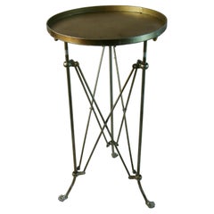 French Metal Round Table with Tripod Legs  Garden / Side /Drink Table