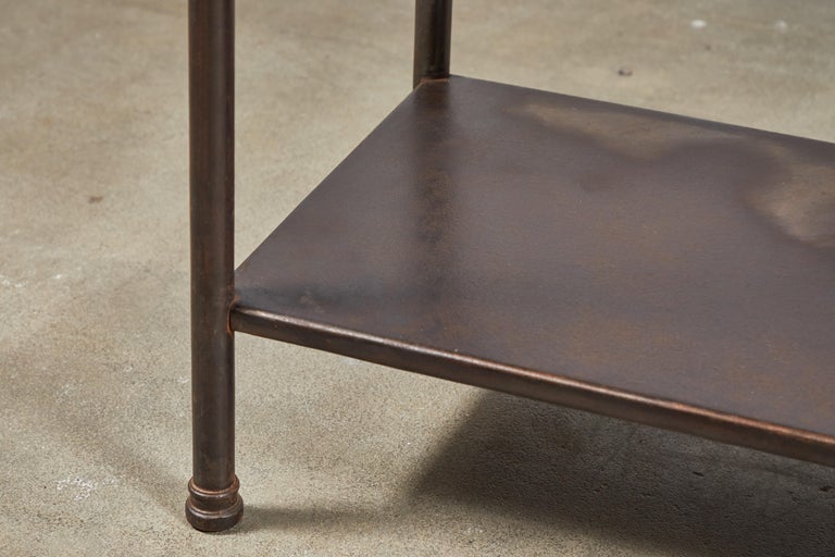 French Metal Table with Drawer at 1stDibs