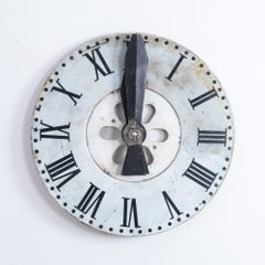 French Metal Wall Clock, circa 1895