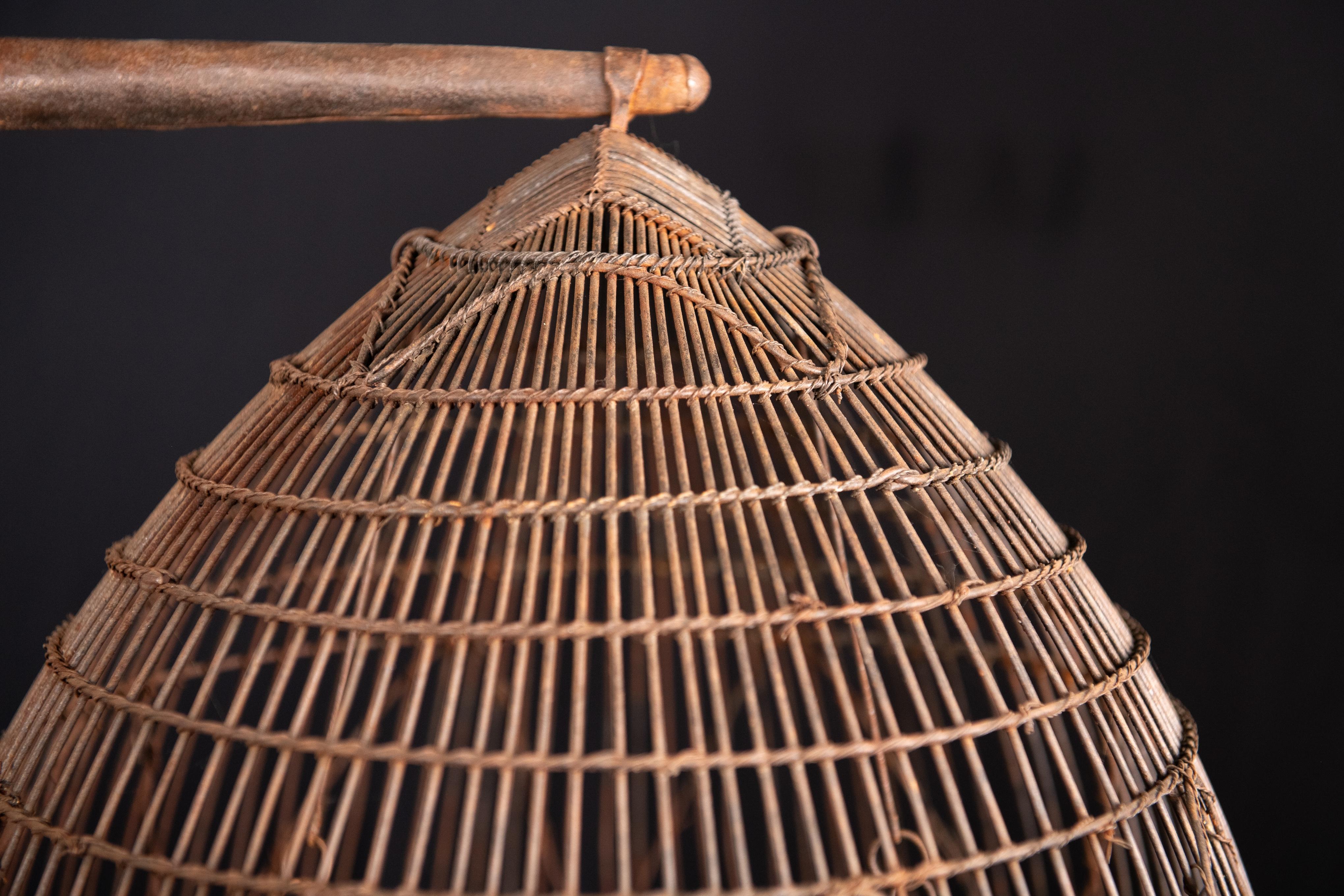 French Metal Wire  Double Bird Cage In Good Condition For Sale In Wichita, KS