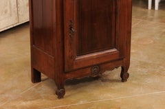 French Mid-18th Century Louis XV Confiturier with Single Door and Carved Apron