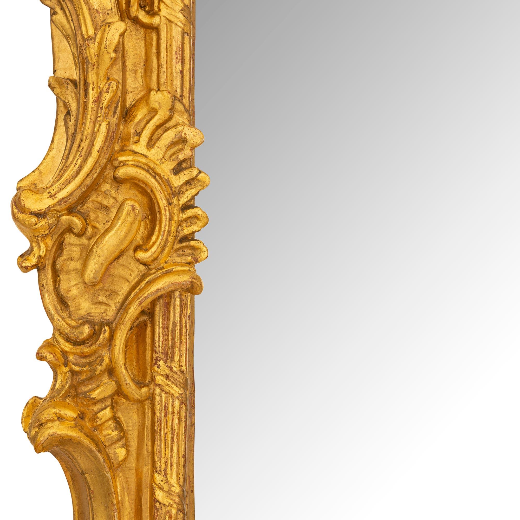 French Mid 18th Century Louis XV Period Giltwood Mirror For Sale 2