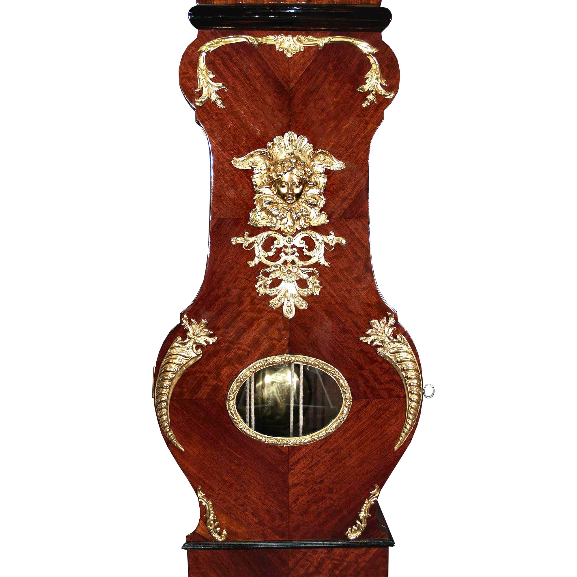 French Mid 18th Century Louis XV Period Tall Case Clock, circa 1740 In Good Condition For Sale In West Palm Beach, FL