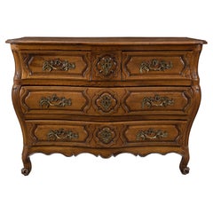 French Mid-18th Century Louis XV Period Walnut Commode with Bronze Hardware