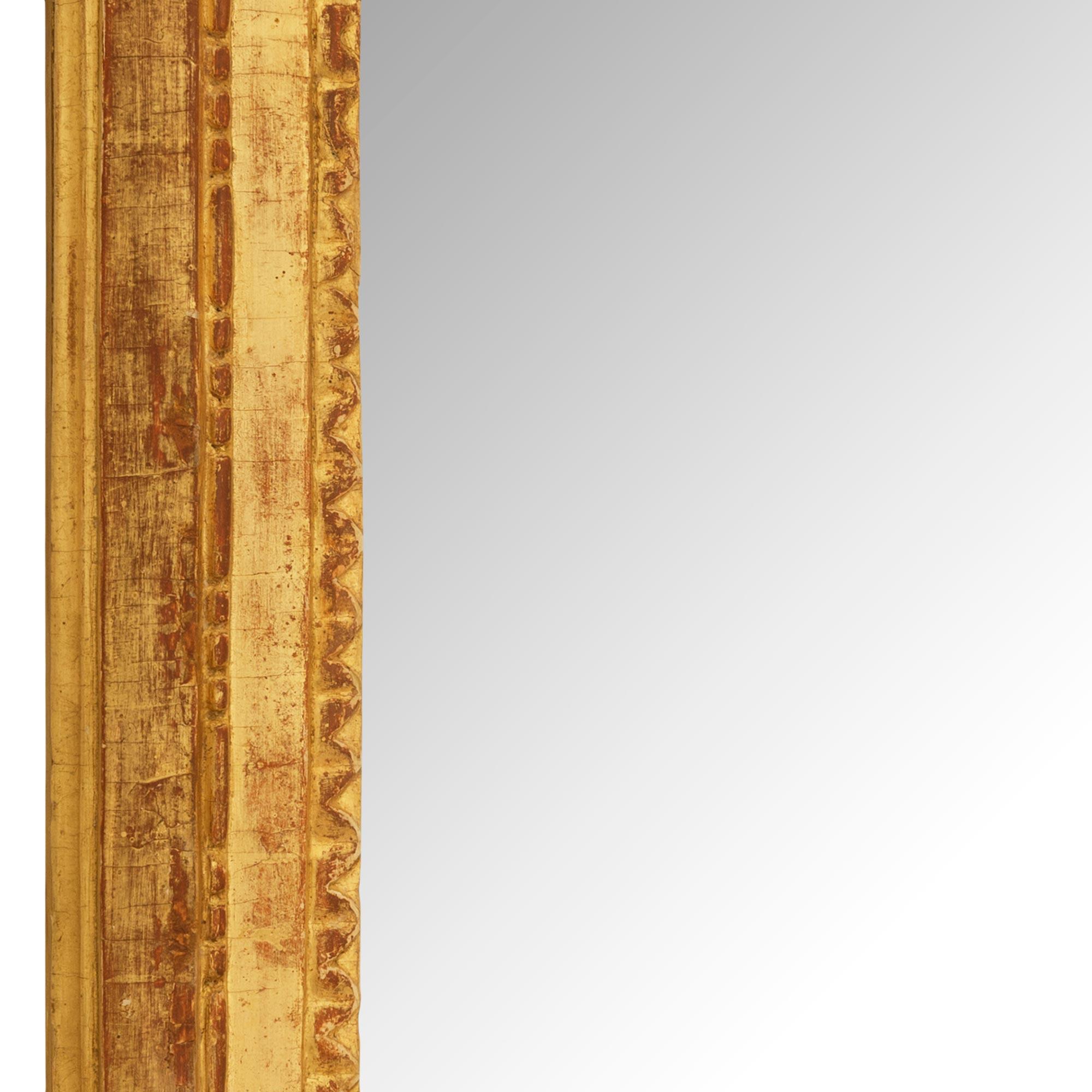 Miroir French mid 18th century Louis XVI Period Giltwood mirror en vente