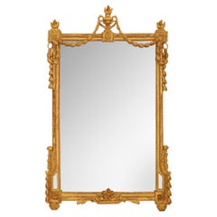 French mid 18th century Louis XVI Period Giltwood mirror