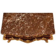French Mid-18th Century Régence Period Rosewood, Ormolu and Marble Commode