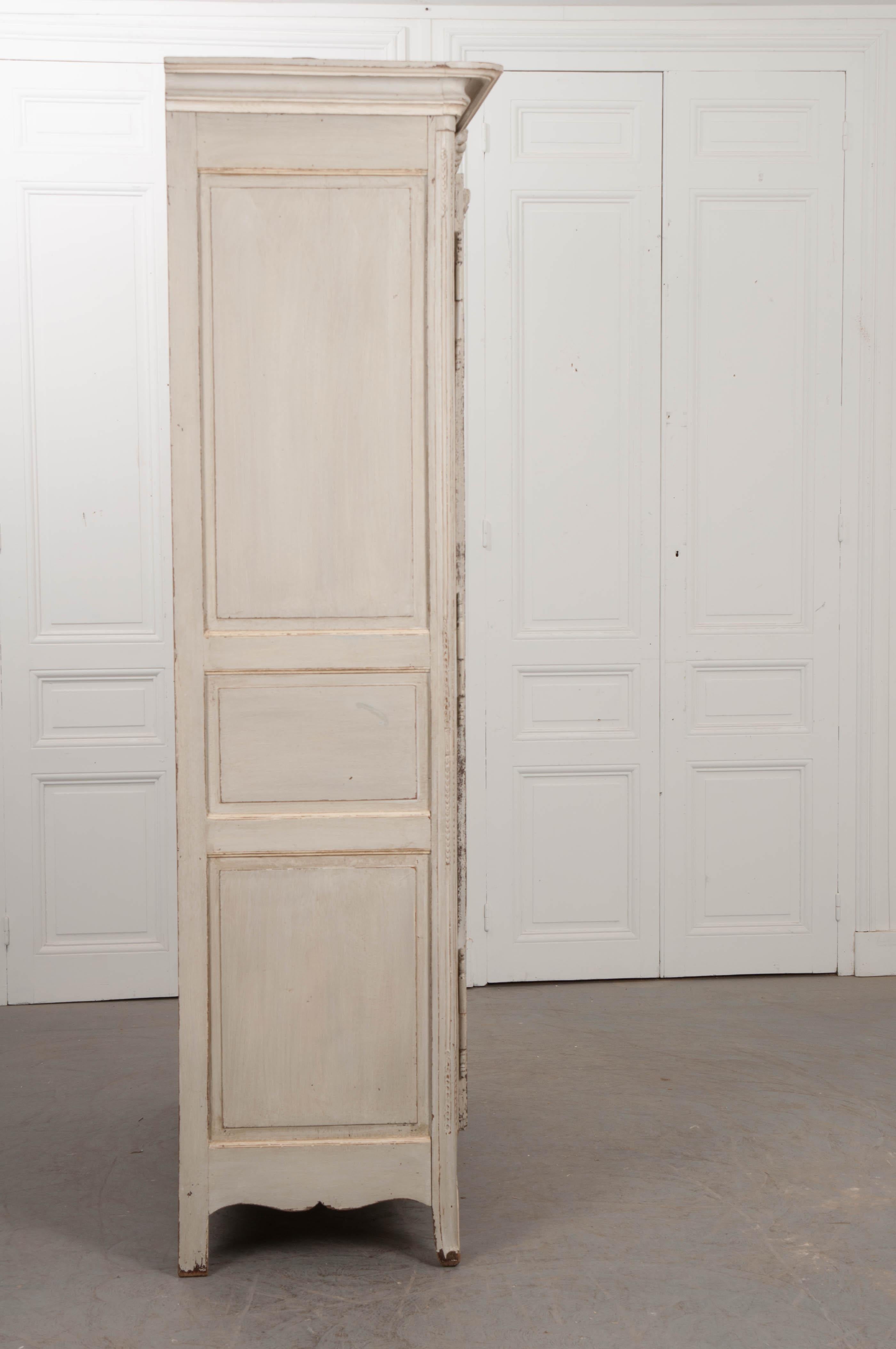 French Mid-18th Century Transitional Painted Marriage Armoire 3