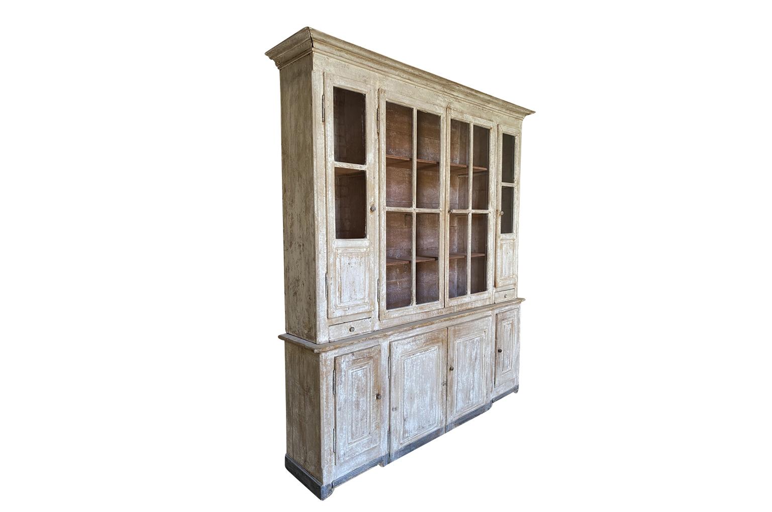 Painted French Mid-19th Century Buffet Deux Coprs