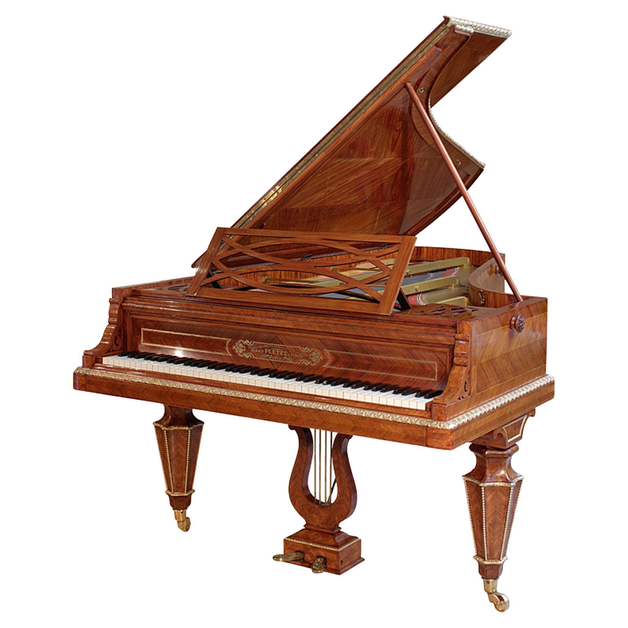 French Mid-19th Century Concert Grand Piano Signed Pleyel