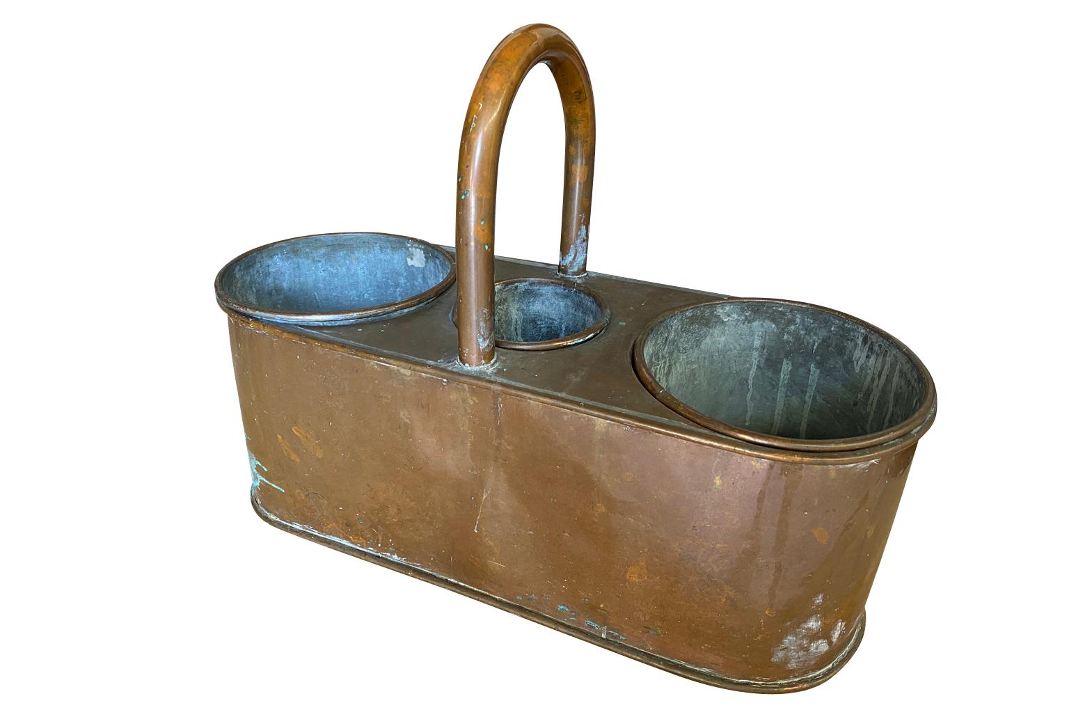 French Mid-19th Century Copper Wine Bottle Cooler For Sale 2