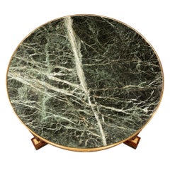 French Mid-19th Century Empire Style Mahogany and Marble Center Table