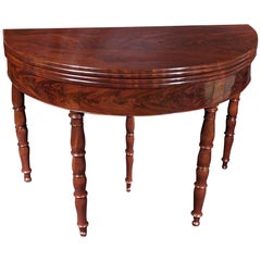 French Mid-19th Century French Charles X Style Crouch Mahogany Games Table
