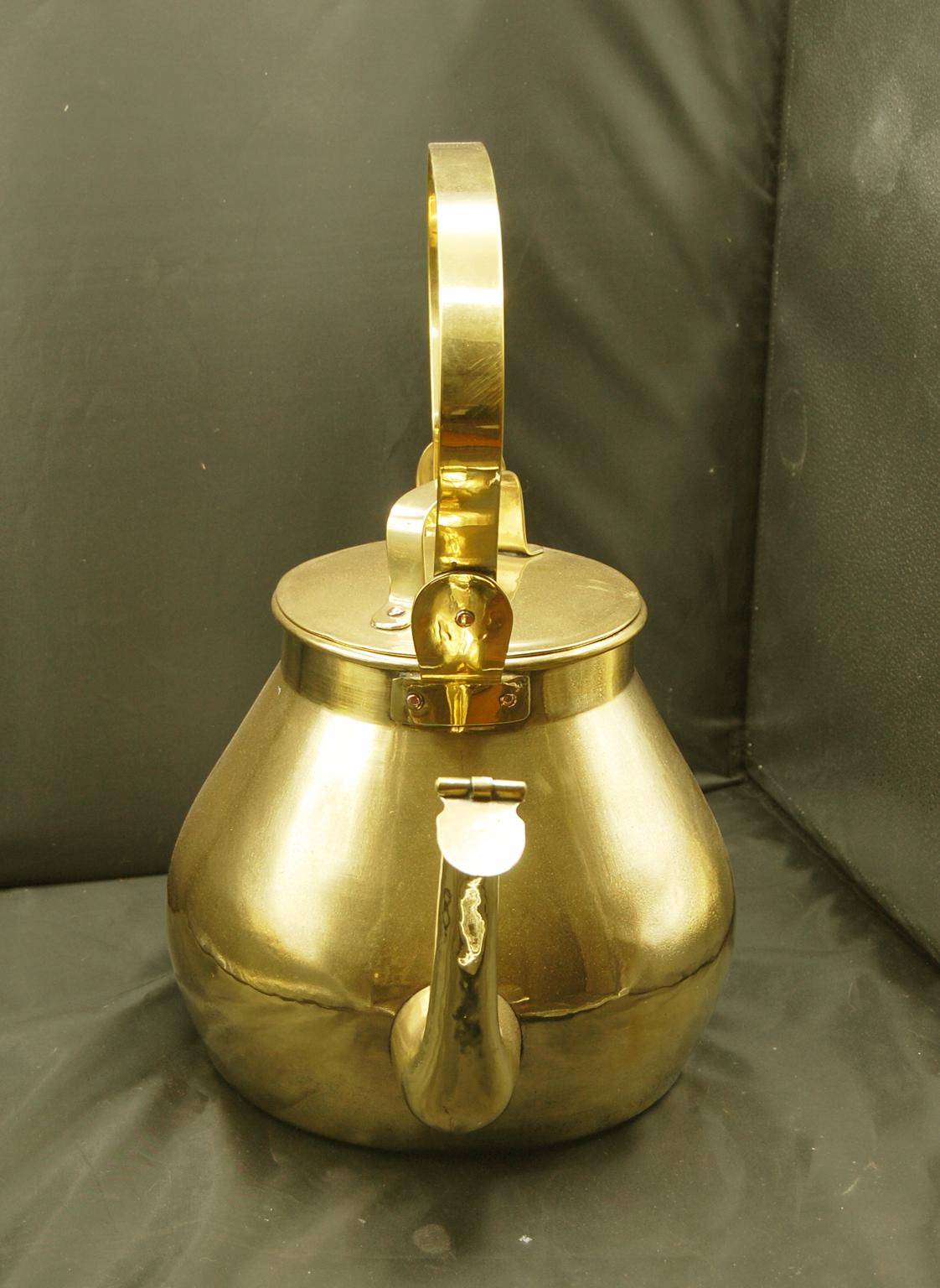 large brass kettle