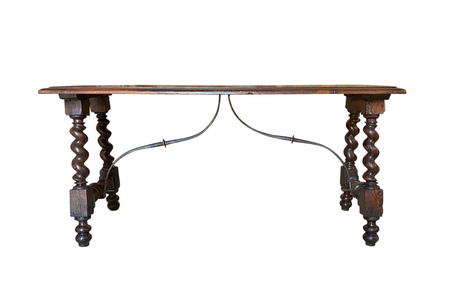 French Mid-19th Century Louis XIII Style Console Table In Good Condition In Atlanta, GA