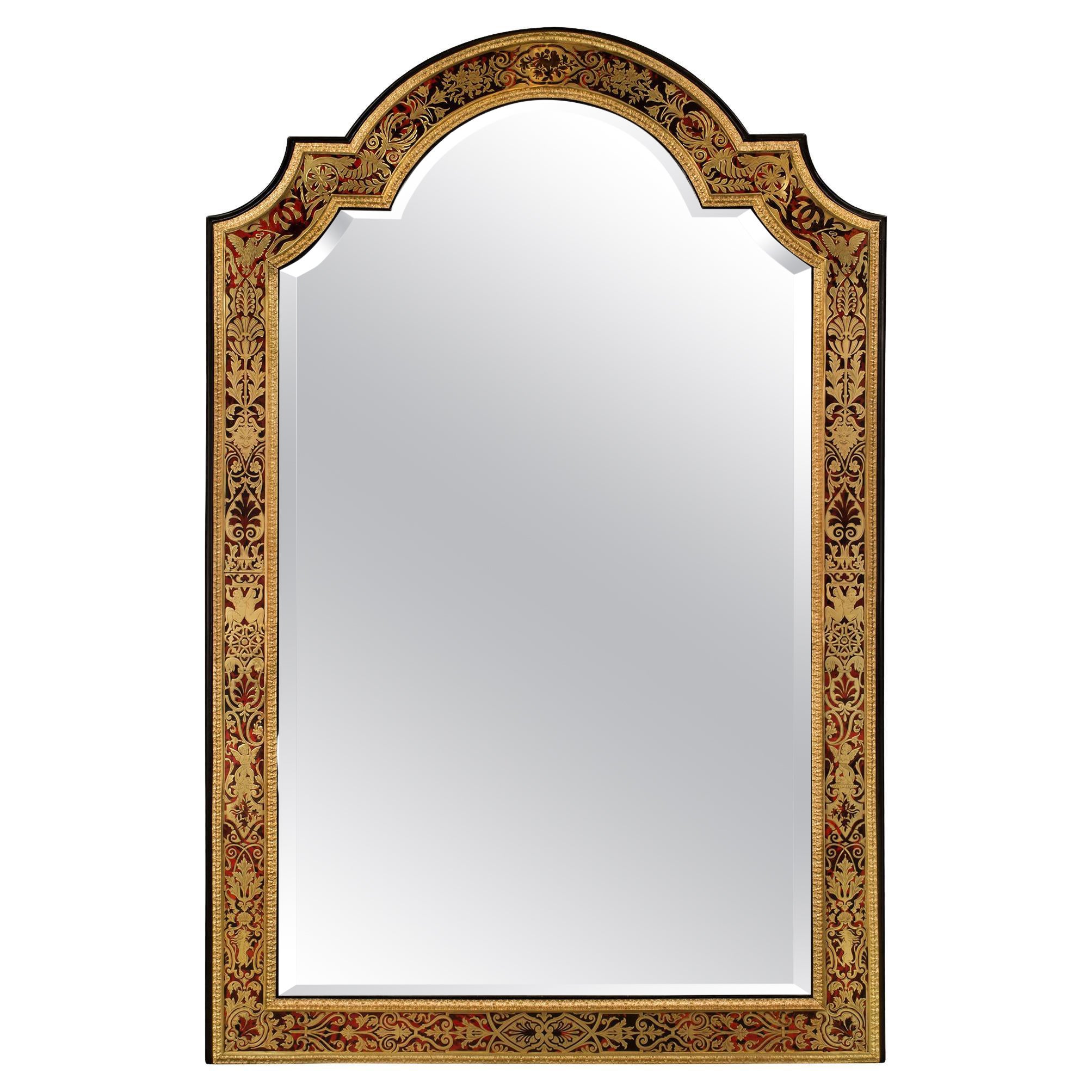 French Mid 19th Century Louis XIV St. Boulle Mirror