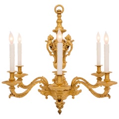 French Mid-19th Century, Louis XIV Style Eight-Arm Ormolu Chandelier