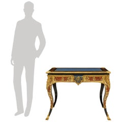 Tavolino/scrivania francese della metà del XIX secolo Luigi XV st. Boulle