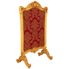 French Mid 19th Century Louis XV St. Giltwood Screen