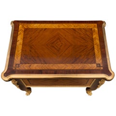 French Mid-19th Century Louis XV St. Kingwood, Tulipwood and Ormolu Chest