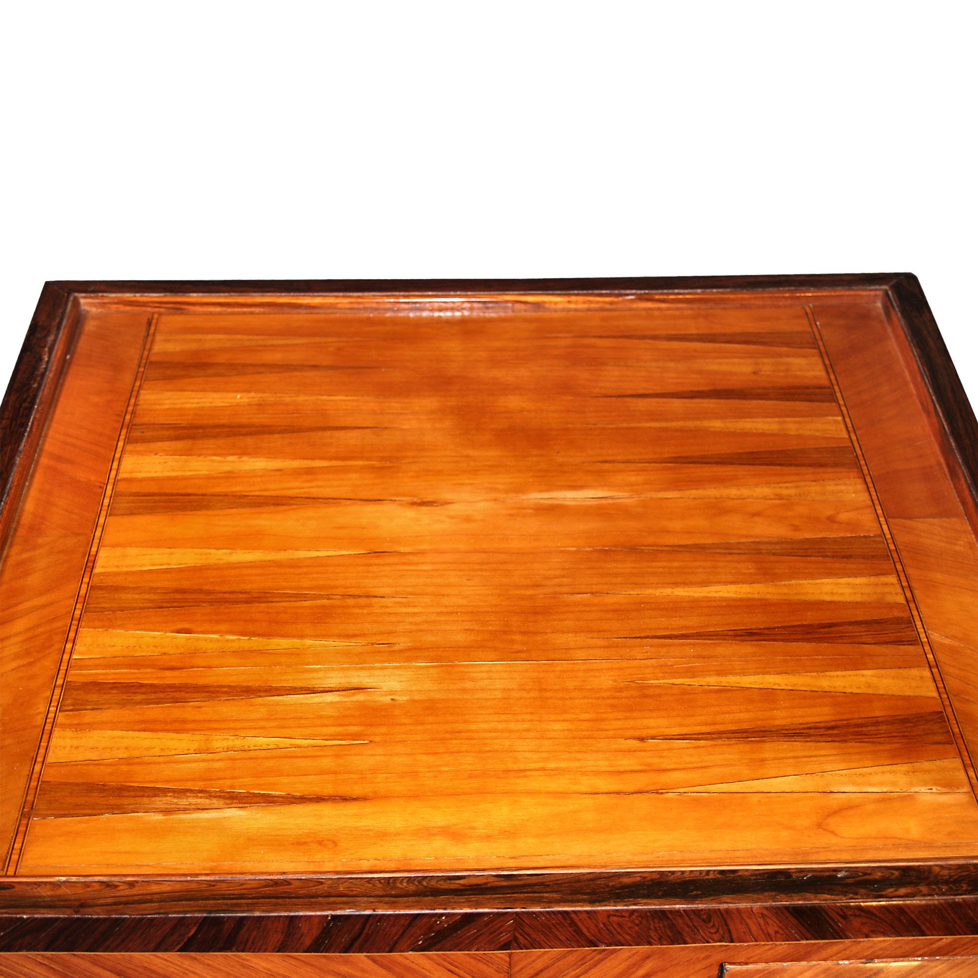 French Mid 19th Century Louis XV St. Marquetry Games Table In Good Condition For Sale In West Palm Beach, FL