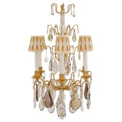French Mid-19th Century Louis XV Style Baccarat Crystal and Ormolu Chandelier