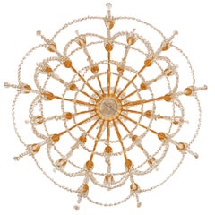 French Mid 19th Century Louis XVI St. Ormolu and Baccarat Crystal Chandelier