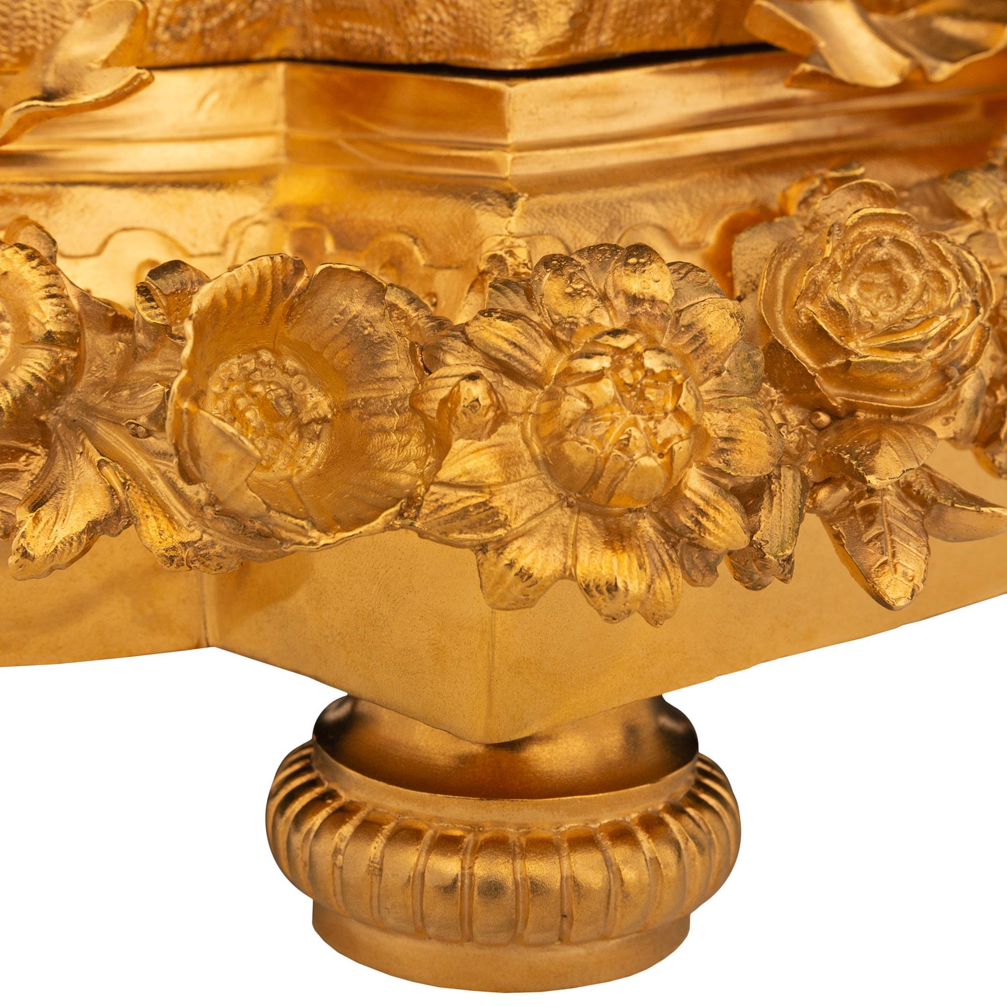French Mid 19th Century Louis XVI St. Ormolu And Patinated Bronze Centerpiece For Sale 8